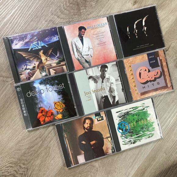 Lot of 8 Music CDs Jon Secada Chicago Billy Ocean Deep Forest Pop Rock Hits - Picture 1 of 7